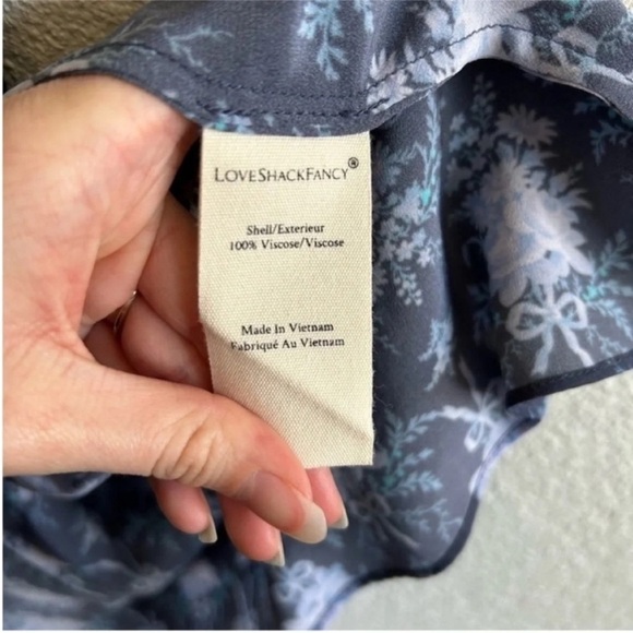 LoveShackFancy Brickell Floral Silk Mini Dress - Picture 8 of 8